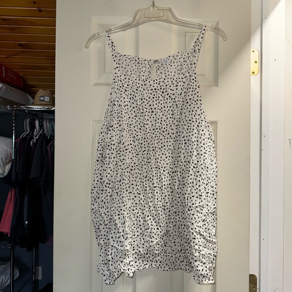 Old Navy White Dress with Black Dots
